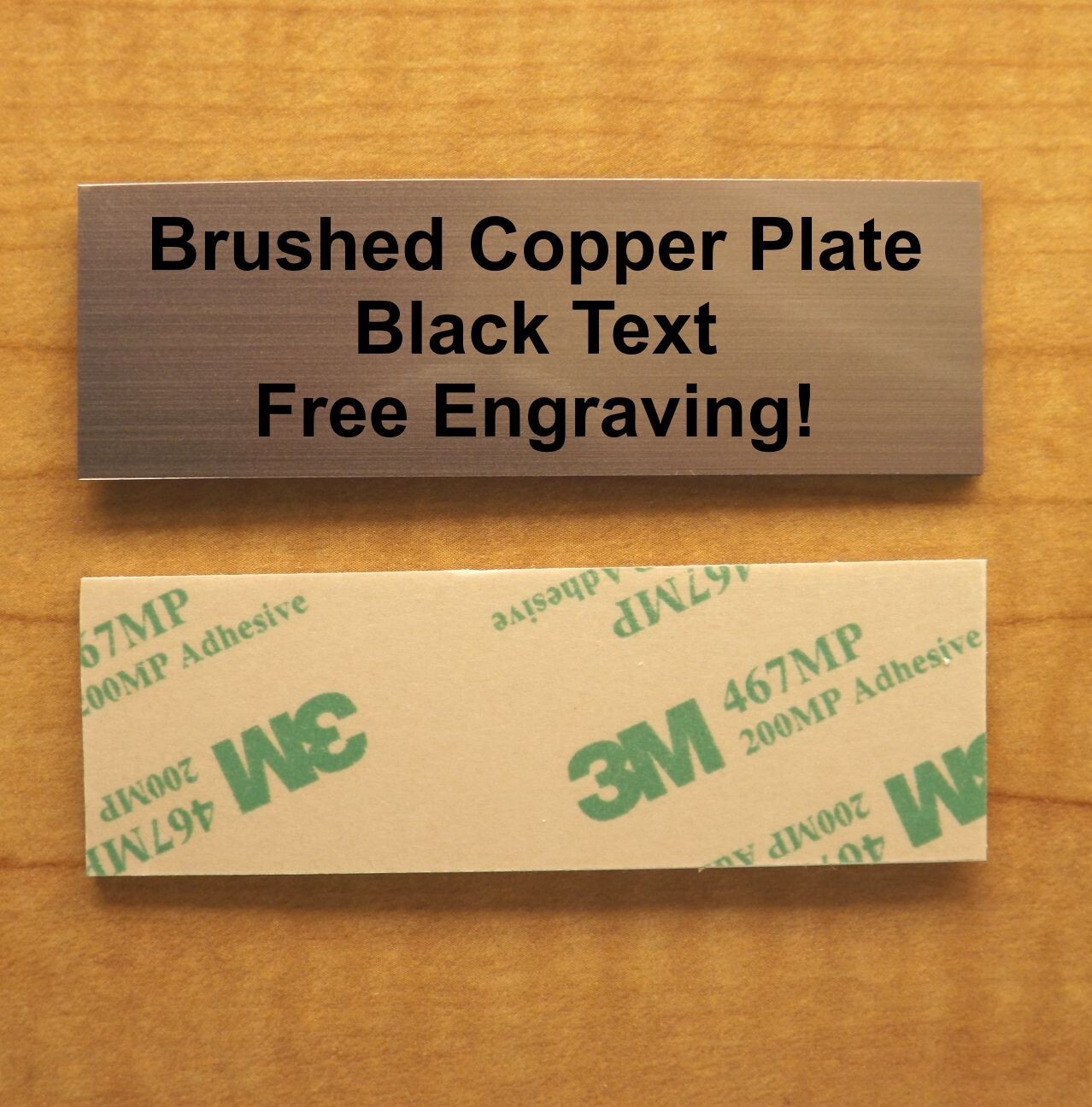 Custom Engraved 1x3 Tag Sign Plaque Plate / Gold Silver Copper or Bronze Finish gallery
