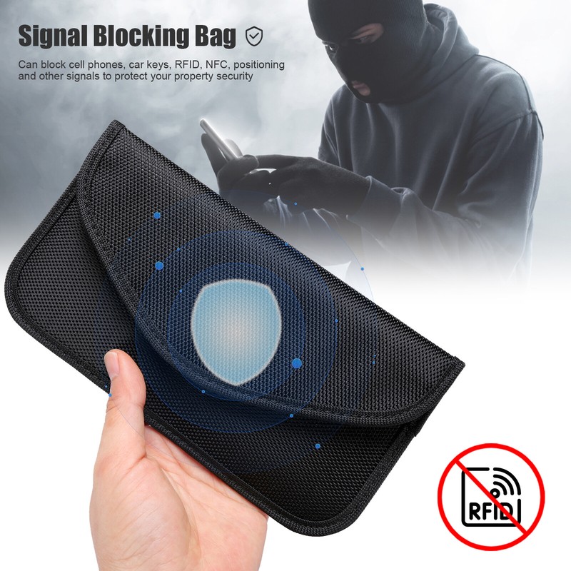 5PCS Faraday Bag RFID Signal Blocking Shielding Pouch Case For Phone Car Key FOB gallery