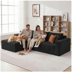 L Shaped Sectional Sofa Cloud Couch Compression Boneless Sofas w/Oversized Chais