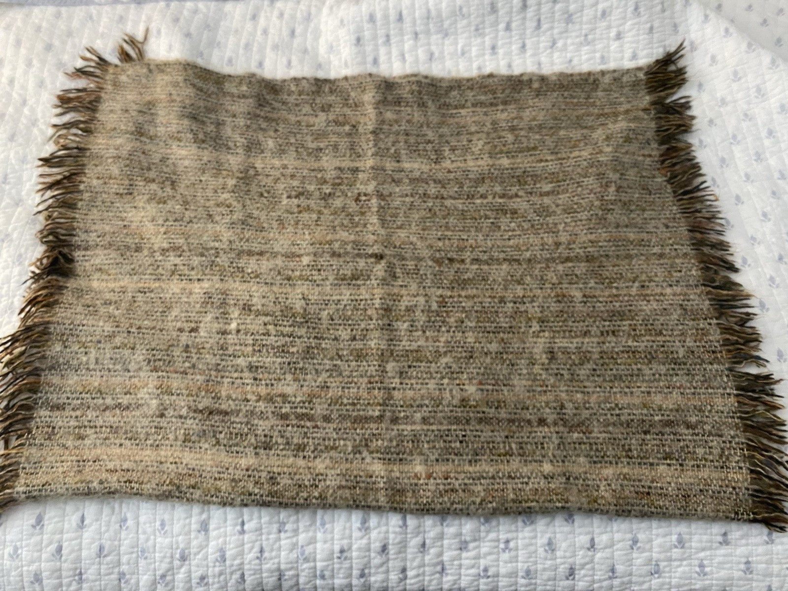 Avoca Handweavers Wool Throw Lap Blanket 37.5" x 25.5" Made in Ireland Fringe gallery