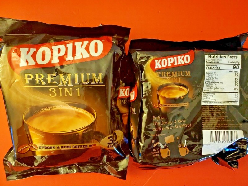 2 PACK KOPIKO 3 IN 1 INSTANT COFFEE STRONG & RICH COFFEE /30 SACHETS EACH gallery