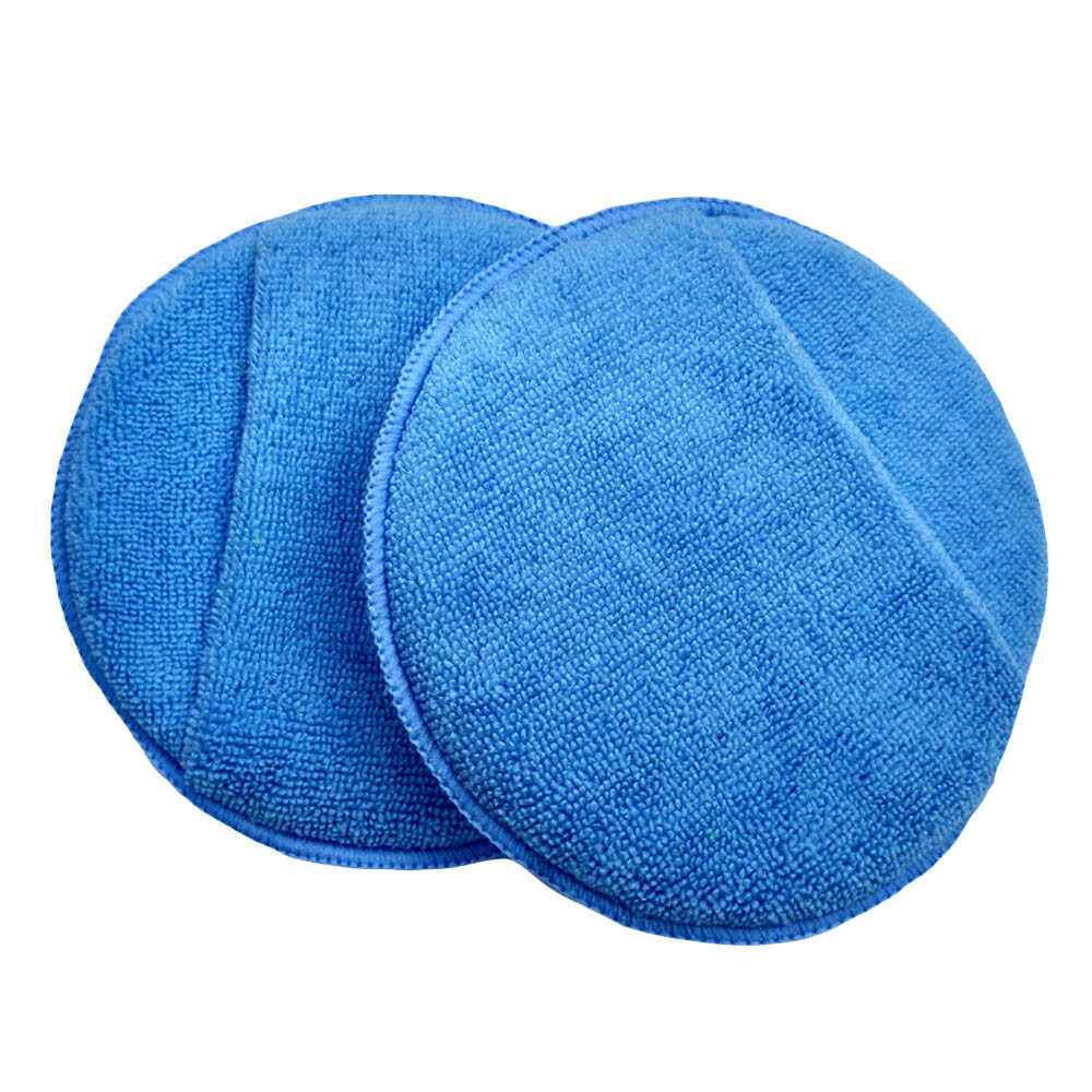 4 PCS Soft Microfiber Car Wax Sponge Car Wash Cleaning Sponge Cloth With Pocket gallery