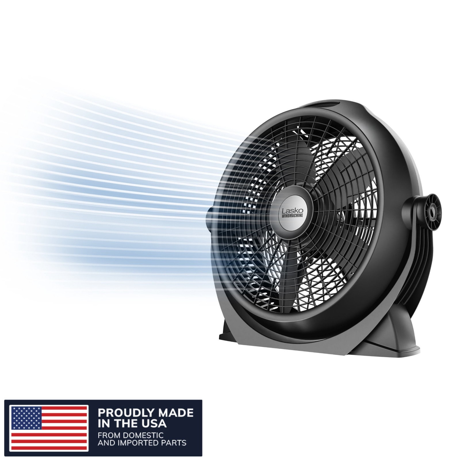 Lasko WindMachine 20" Floor Fan 3-Speed Air Circulator Black A20305 gallery