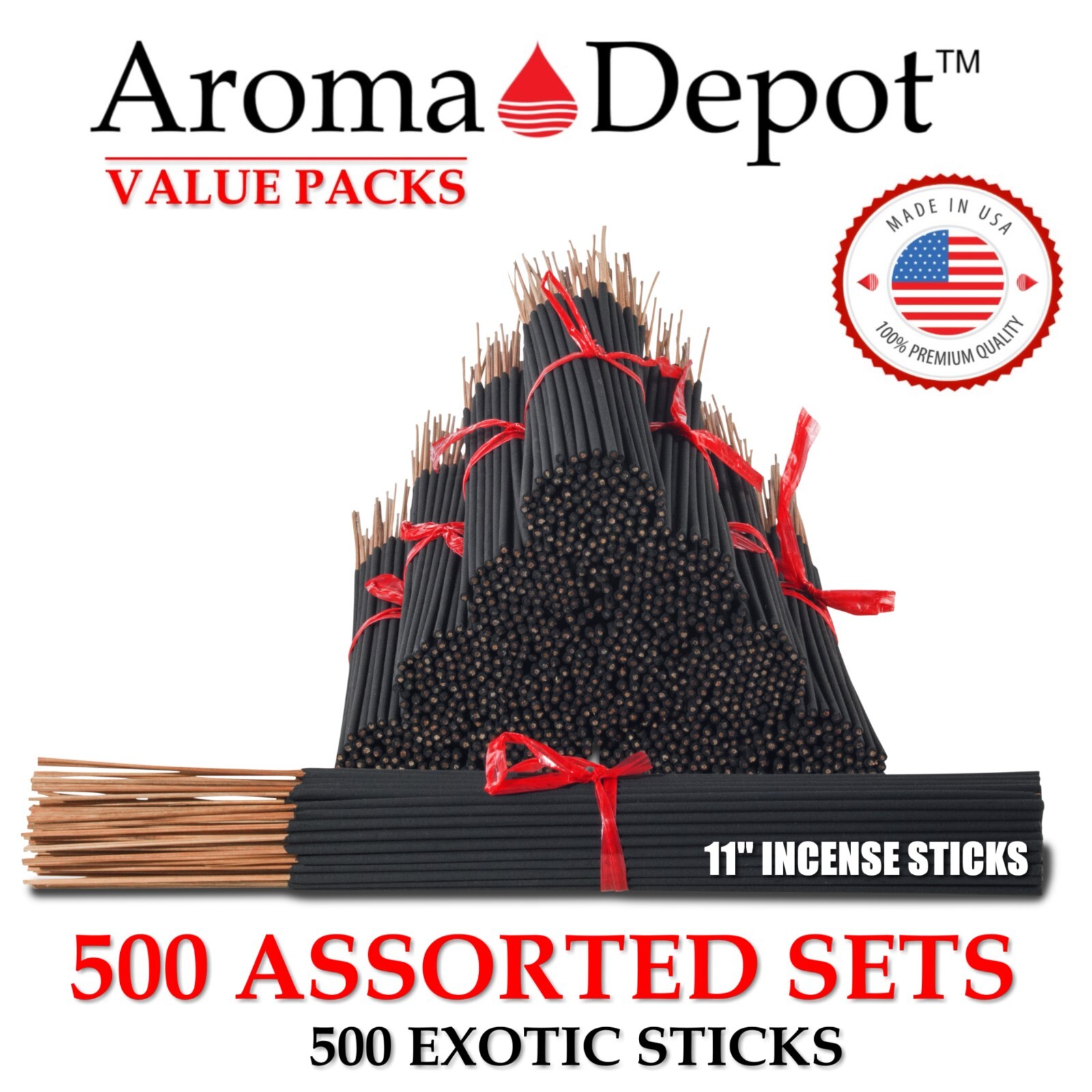500 Incense Sticks 11'' Variety Bulk Pack Hand Dipped Buy Mix Match Wholesale gallery