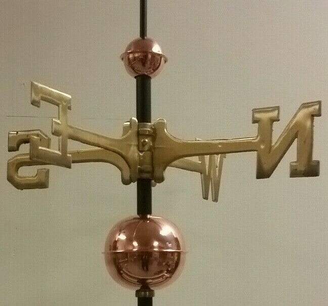 WEATHERVANE COPPER BALLS ,SEMI WEATHERED,HEAVY DUTY !! 2'' & 4'' AS SHOWN gallery