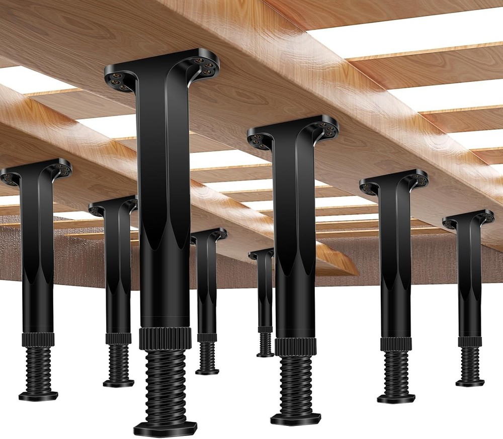 8 PCS Adjustable Height Bed Frame Support Legs - 7.8-14.6inch Bed Slats Support