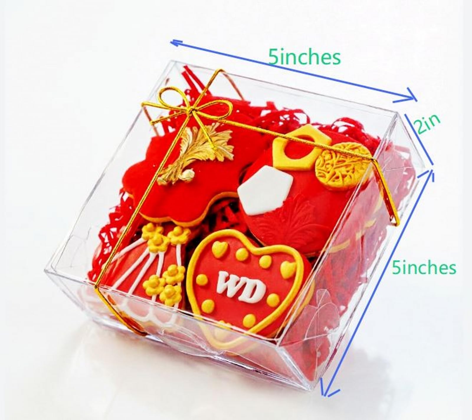 25Pack 5x5x2Inches Clear Bakery Boxes Chocolate Covered Strawberry Boxes for ... gallery