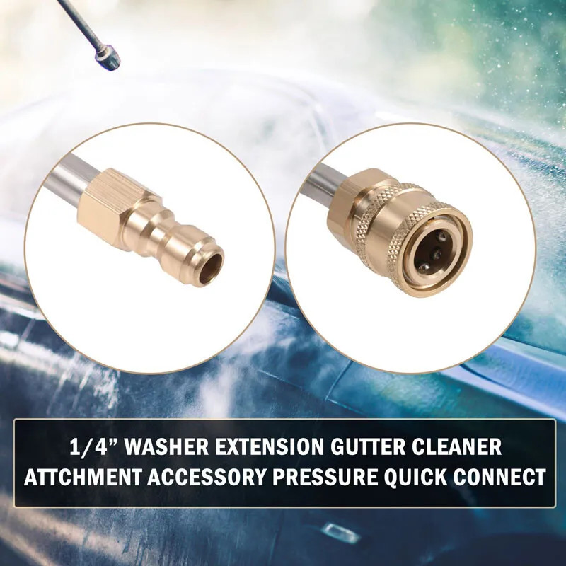 Pressure Washer Extension Wand Replacable Washer Lance+Spray Nozzle Tip 4000PSI gallery