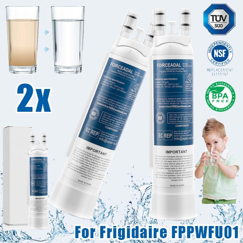 2pack For Frigidaire PWF-1 FPPWFU01 Refrigerator PurePour Water Ice Filter White gallery