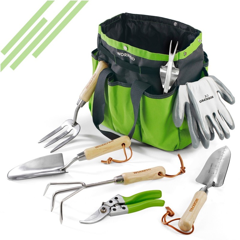 WORKPRO Garden Tools Set 8 Piece, Stainless Steel Heavy Duty Gardening Tools USA gallery