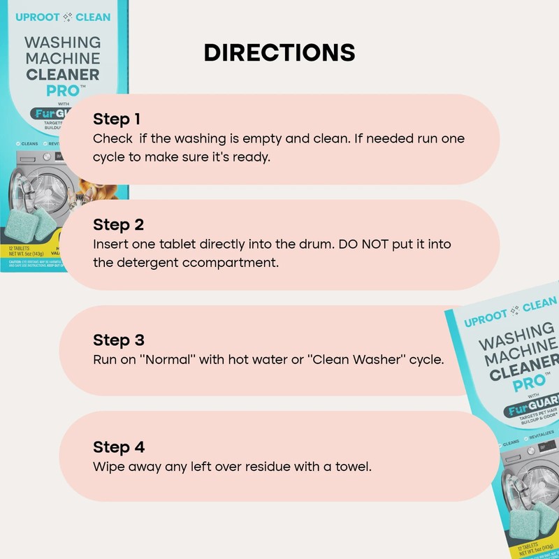 Uproot Clean Washing Machine Cleaner Tablets - 24 Pack for a 12 Month Supply gallery