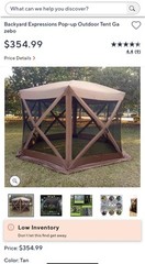 BACKYARD EXPRESSIONS PATIO · HOME · GARDEN Easy Up Popup Tent Camping Gazebo …