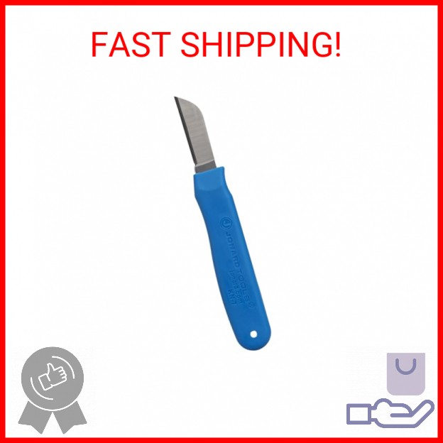 Jonard KN-7 Ergonomic Cable Splicing Knife with Thermoplastic Rubber Handle, Blu gallery
