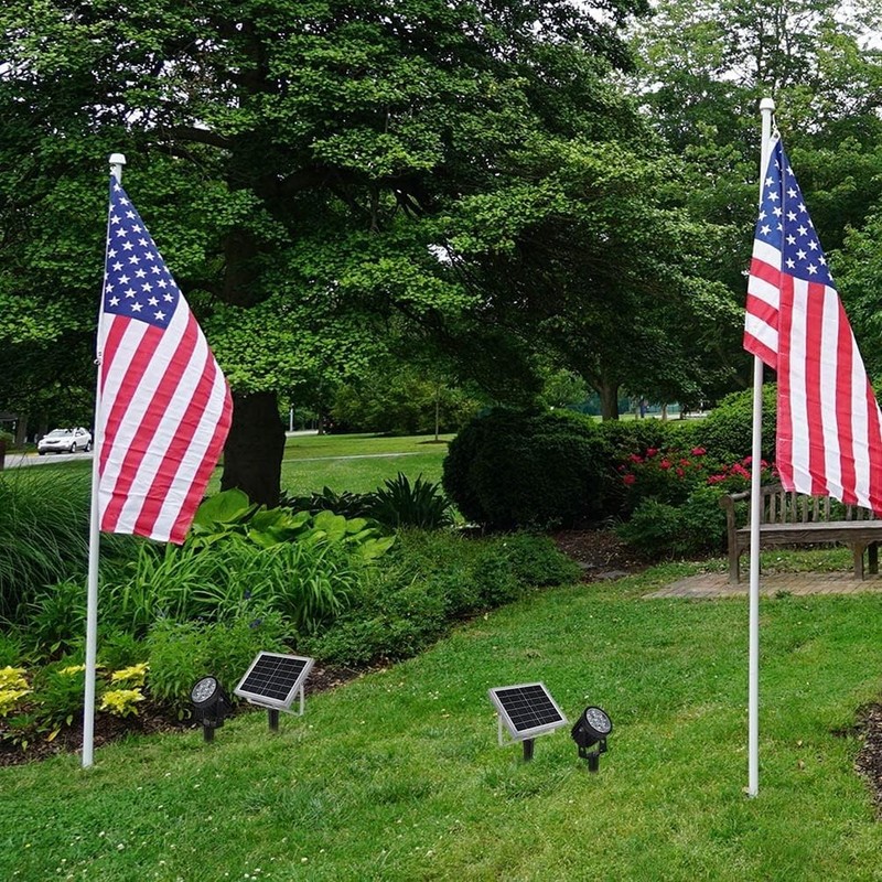 Flagpole Light Solar Powered, Solar Flagpole Light Upgraded with IP67 Waterproof gallery