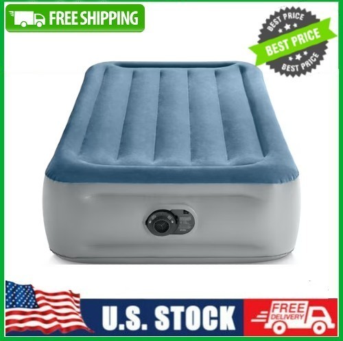 Intex 15" Twin Essential Rest Dura-Beam Airbed Mattress with Built-in Pump gallery