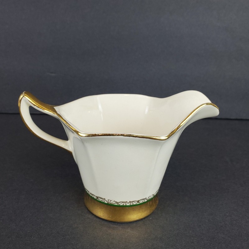Vintage DEVON CHINA Creamer Guaranteed 22 Kt Gold Trim First Quality gallery
