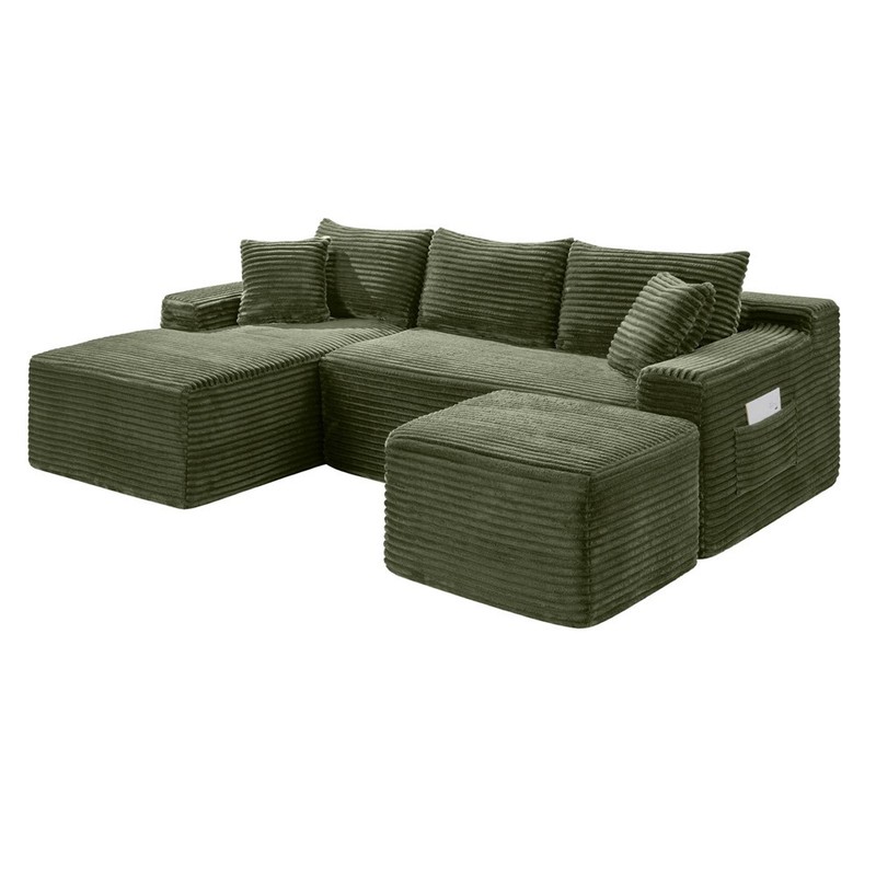 Modular Sectional Sofa with Ottoman U-Shaped 5 Seater Cloud Couch Sleeper Sofa gallery