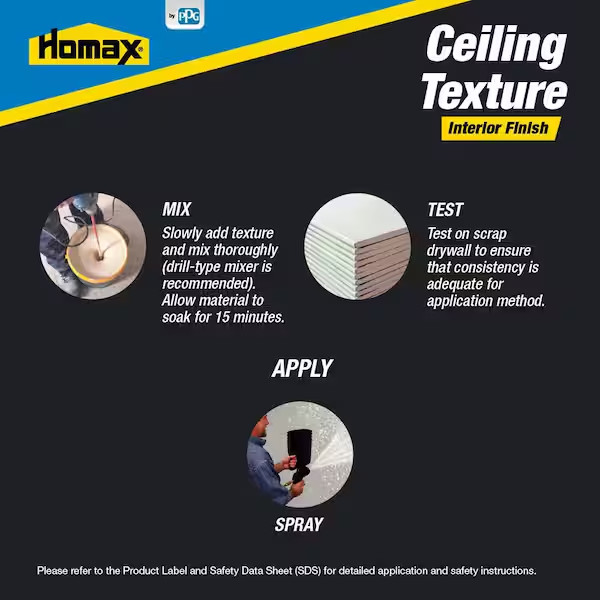13 Lb. Dry Mix Popcorn Ceiling Texture gallery