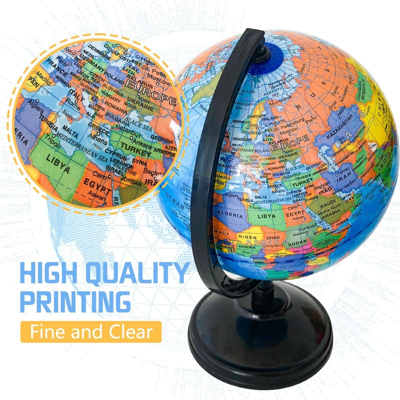 WORLD GLOBE EARTH Map Rotating Geography Ocean Classroom Learning Desktop 6 gallery