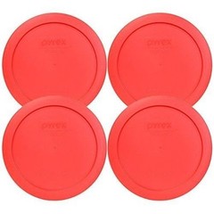 Pyrex 7201-PC 6″ Red Round Replacement Cover Lid New for 4 Cup Glass Bowl 4PK