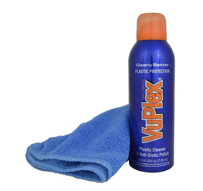 VuPlex Plastic Cleaner & Anti-Static Polish 7.05 oz & MicroCloth- Ships From USA gallery