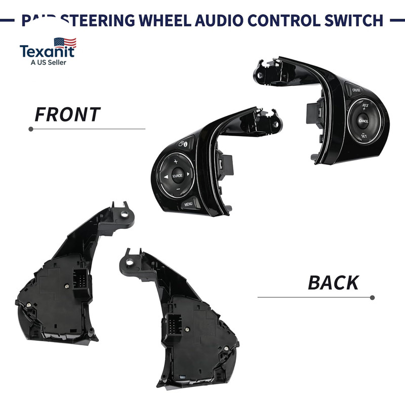 Pair Steering Wheel Audio Control Switch Button Compatible with Honda Civic 2012 gallery
