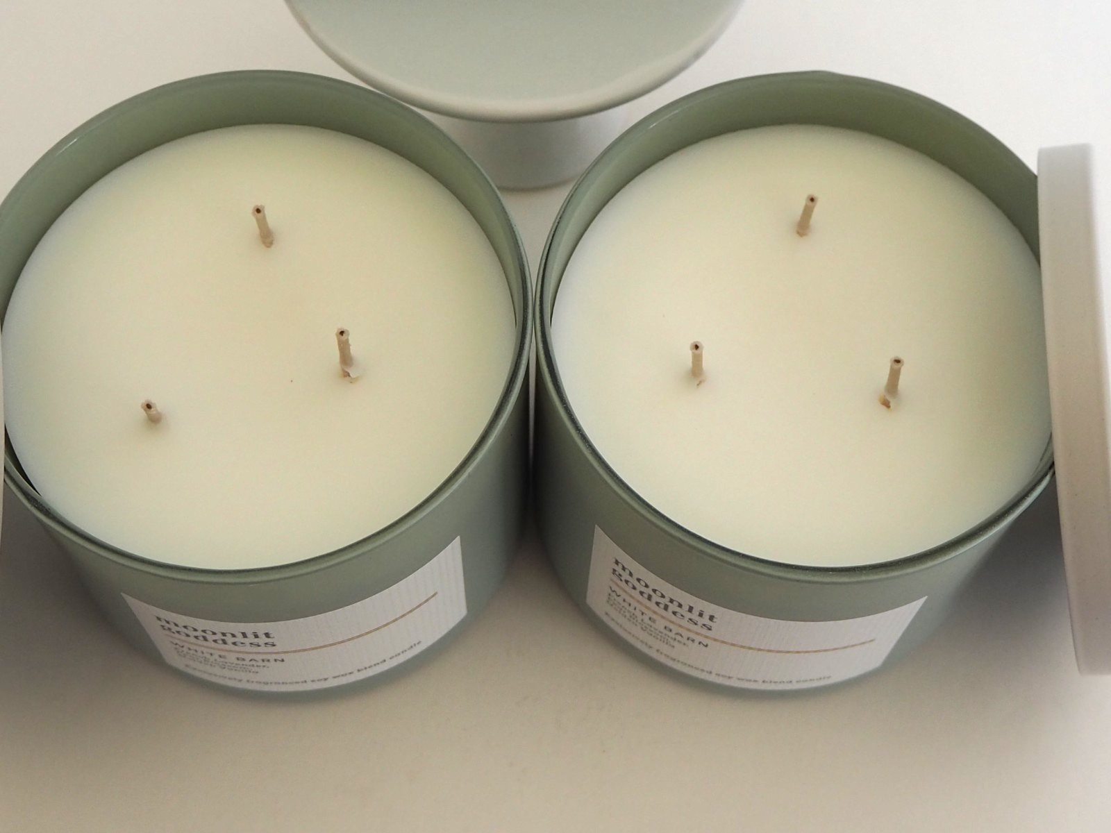 Bath & Body Works Moonlit Goddess 3 Wick White Barn Scented Candle Set x 2 NEW gallery