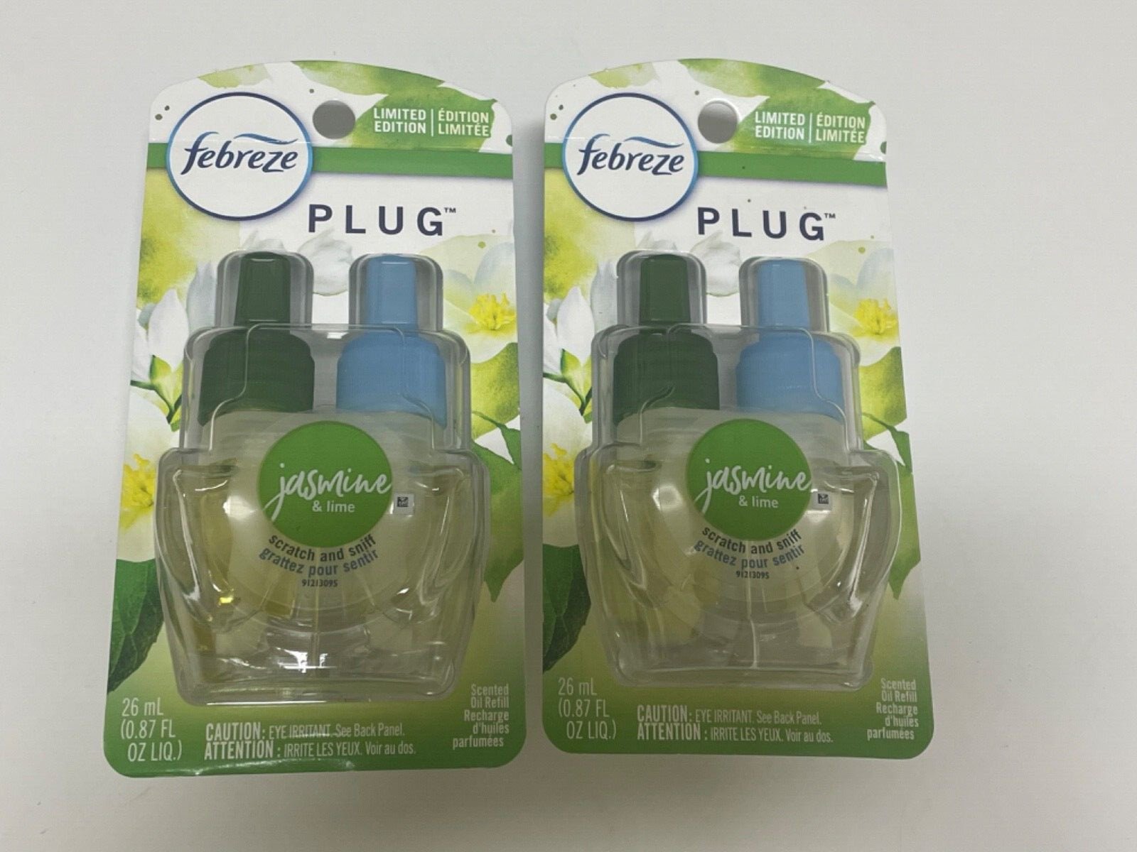 2 Count - Febreze Plug In Jasmine and Lime Fade Defy Plug Refill Limited Edition gallery