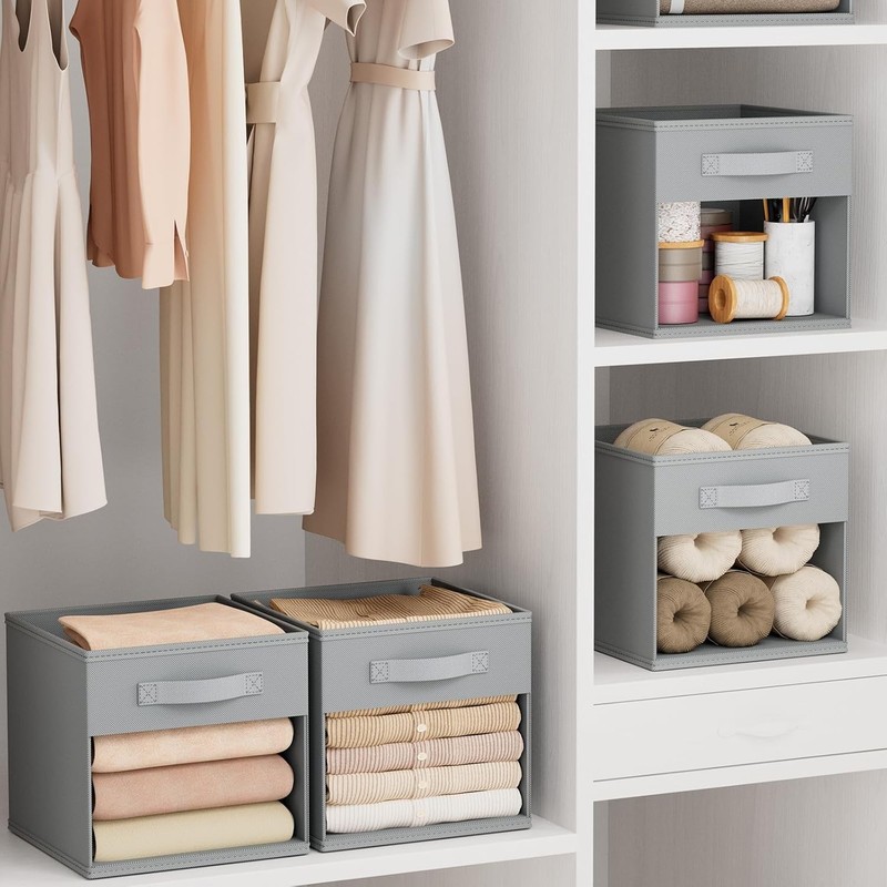 Elegant 6 Pack Foldable Storage Cubes with Window - Optimal Organization gallery