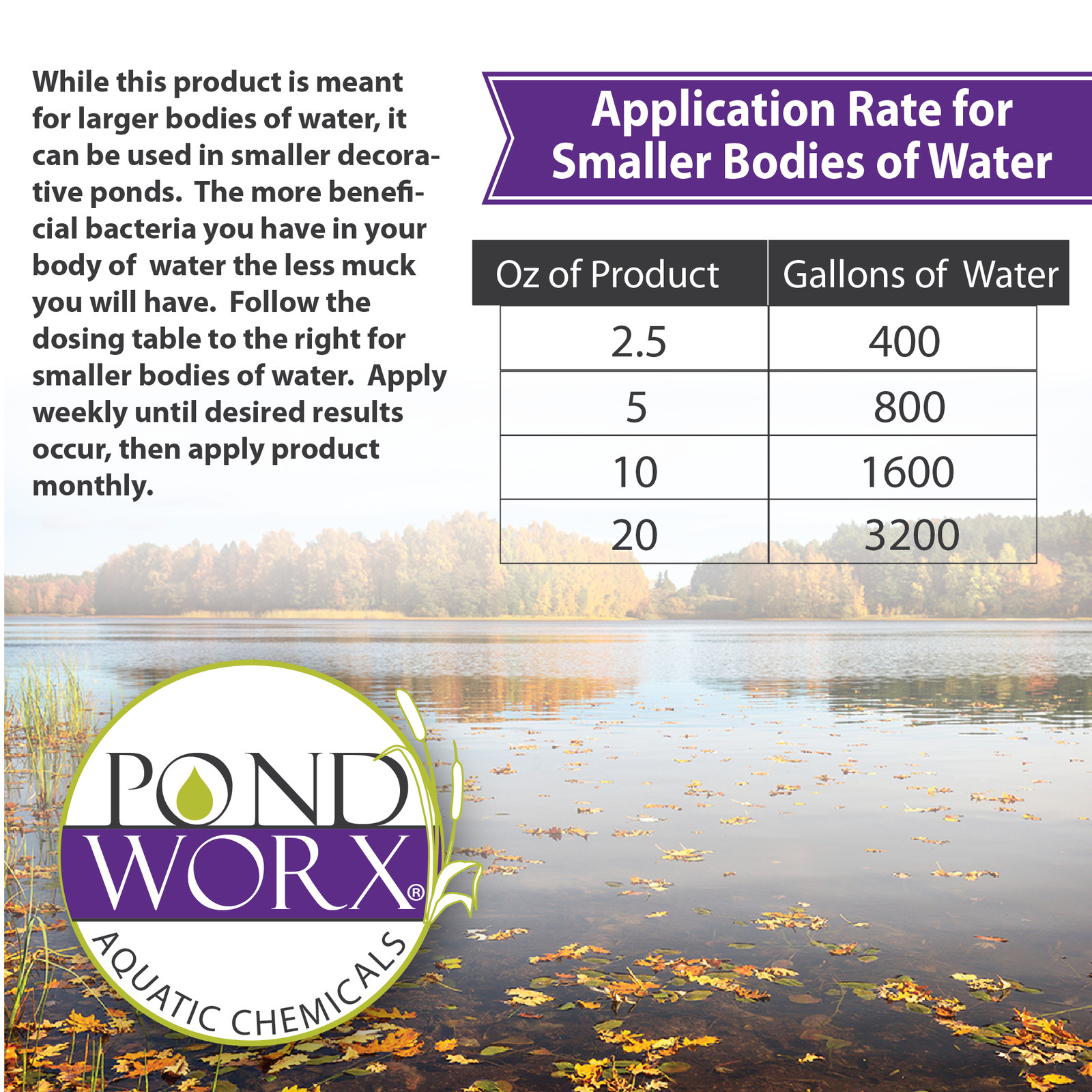 Pondworx Pond Bacteria - Formulated for Large Ponds, Water Features and Safe gallery