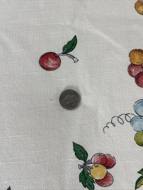 Renaissance-style Rectangular TABLECLOTH SCROLL & FRUITS 60x 78” gallery