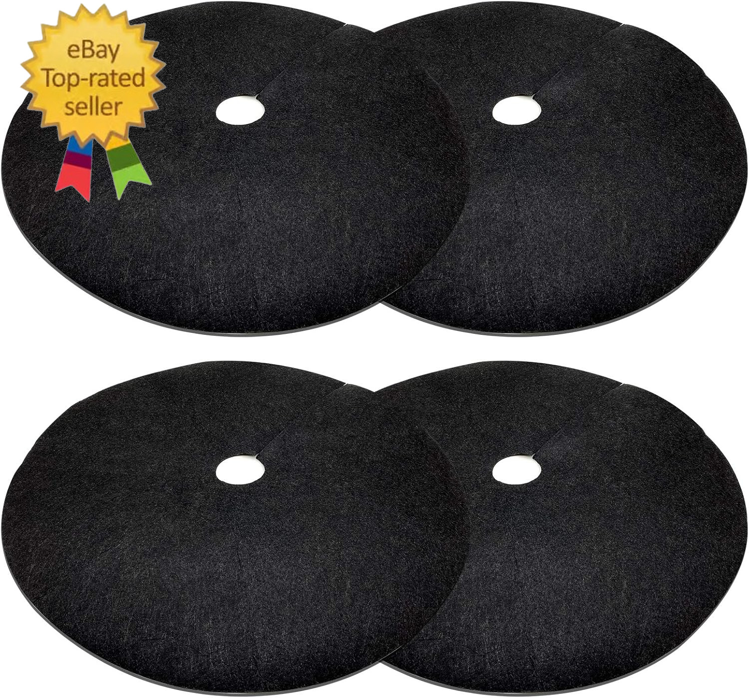 4 Pack 32.3 Inch Non-Woven Tree Mulch Ring - Degradable Tree Protector Mat gallery