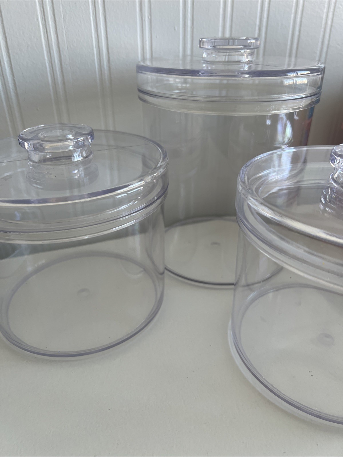 mDesign Plastic Laundry Shelf Storage Organizer Jar Holder Set for Laundry Room gallery