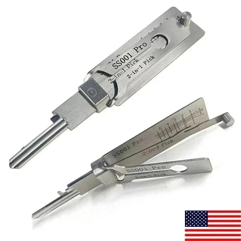 Hook And Pickup Tool Kit 2 In 1 Portable Lock Picking Set Ergonomic Handle gallery