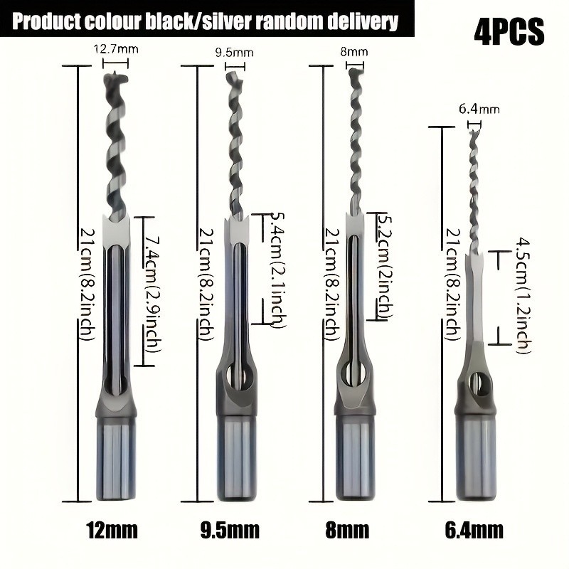 Woodworking Square Hole Drill Bit Set - Durable for Wood Drilling Projects gallery