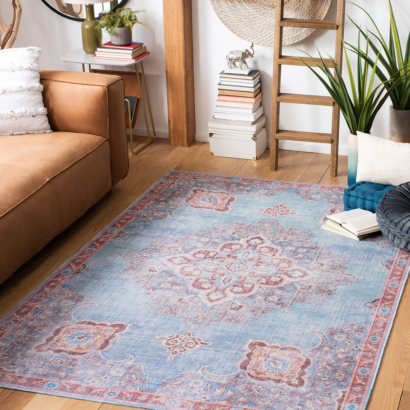 Safavieh Washable Rug Serapi Collection - 53 X 76 Blue Brown Slip Resistant gallery
