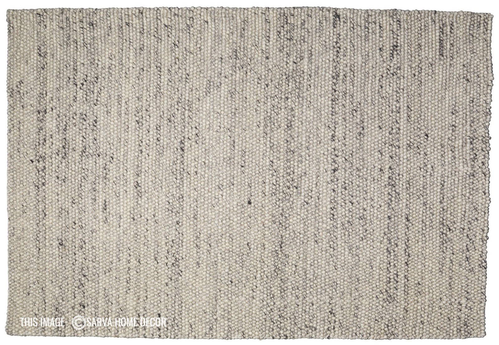 Natural Wool Rug Handwoven Chunky wool Loop Farmhouse decor Modern Area Carpet gallery