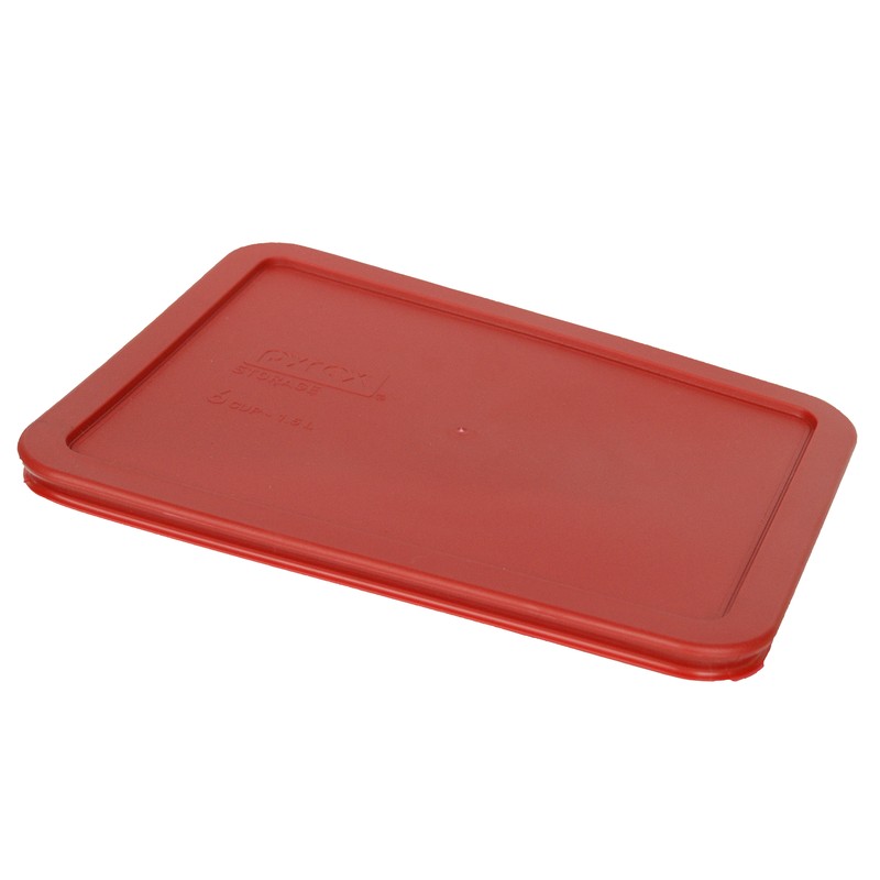 Pyrex 7211-PC Poppy Red Rectangle Plastic Storage Replacement Lid Cover gallery