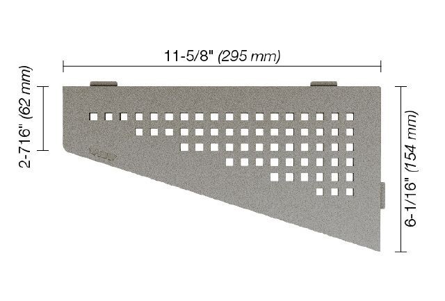 Schluter Systems Shelf Quadrilateral Corner Square Stone Grey-SES3D3TSSG gallery