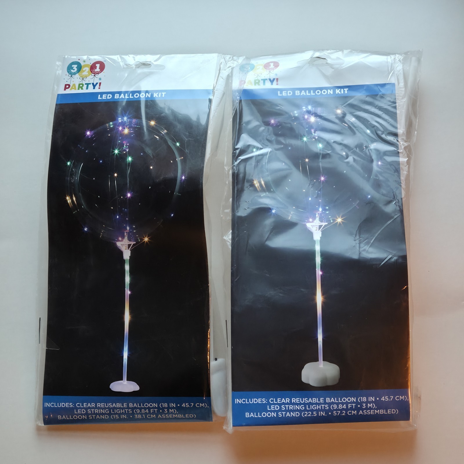 321 Party! Clear Reusable Light Up LED Balloon Kit w/ LED String Lights gallery