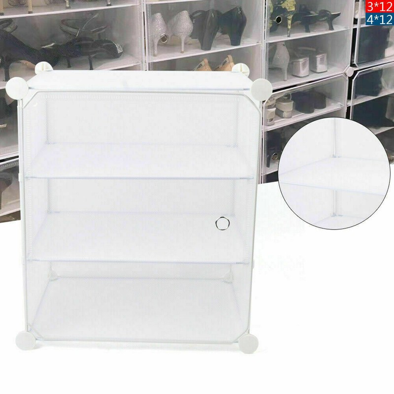 12-Tier Shoe Rack Organizer Stackable Closet 96 Pairs Shoe Box Storage Cabinet gallery