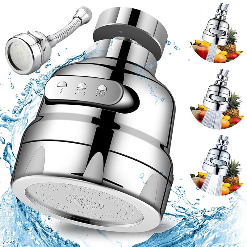 360 Degree Rotating Faucet Movable Kitchen Tap Head Water Saving Nozzle Sprayer gallery