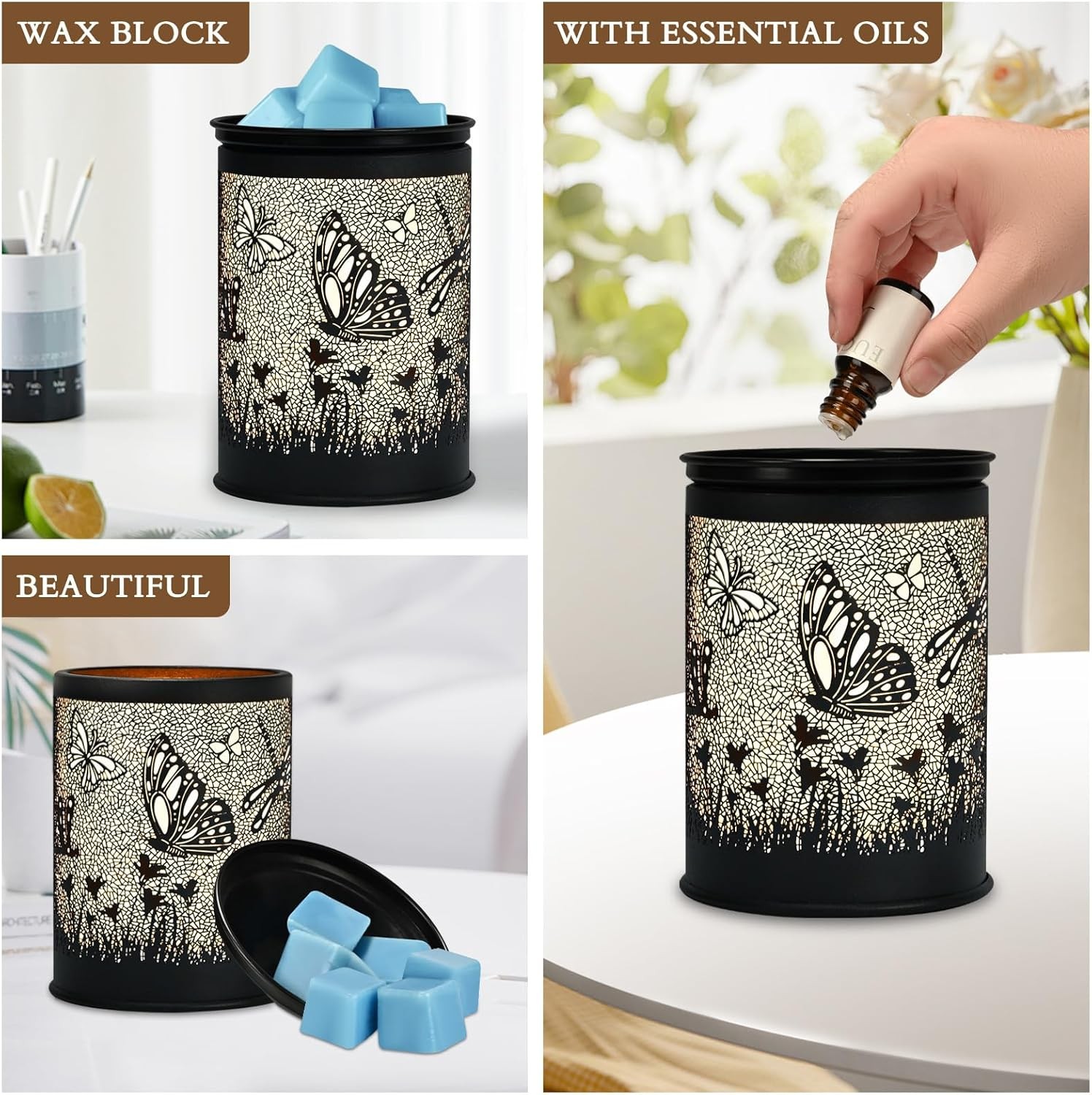 Scentsy Wax Warmer | Dragonfly & Butterfly Design Melter for Home Decor & Gifts gallery