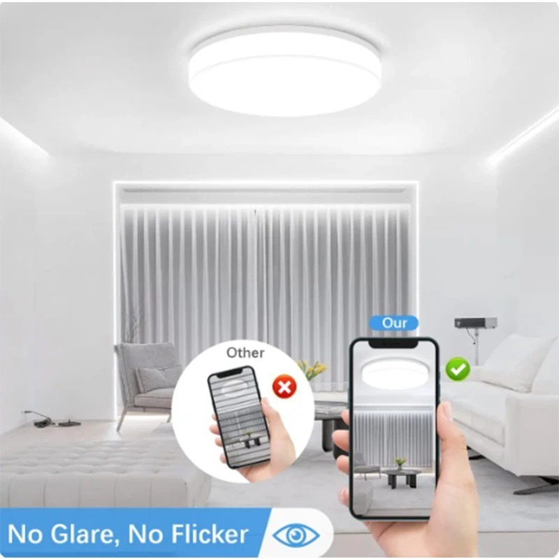 LED Ceiling Light Ultra Thin Round Modern Flush Mount Lamp Bedroom Living Room gallery