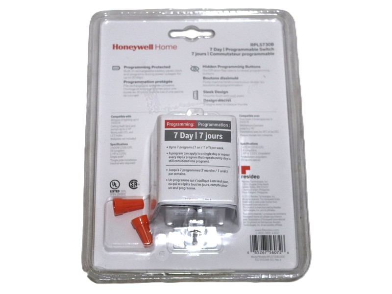 Honeywell PLS730B1003 Programmable Wall Switch 120V, 20A, AC 7 Days EconoSwitch™ gallery