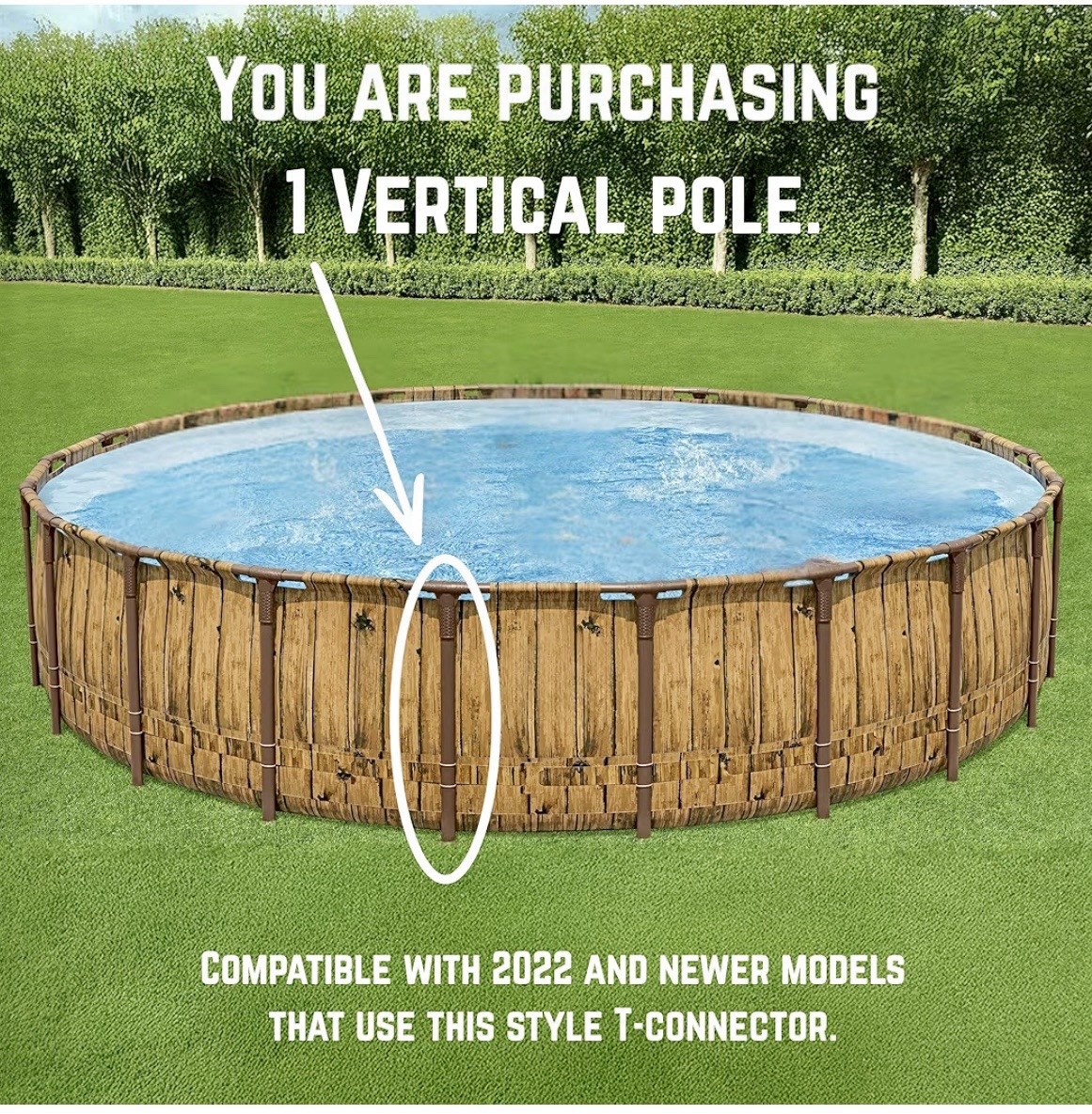 Coleman Compatible 43.5 in Metal Vertical Pole Replacement, Brown, 1 Piece gallery
