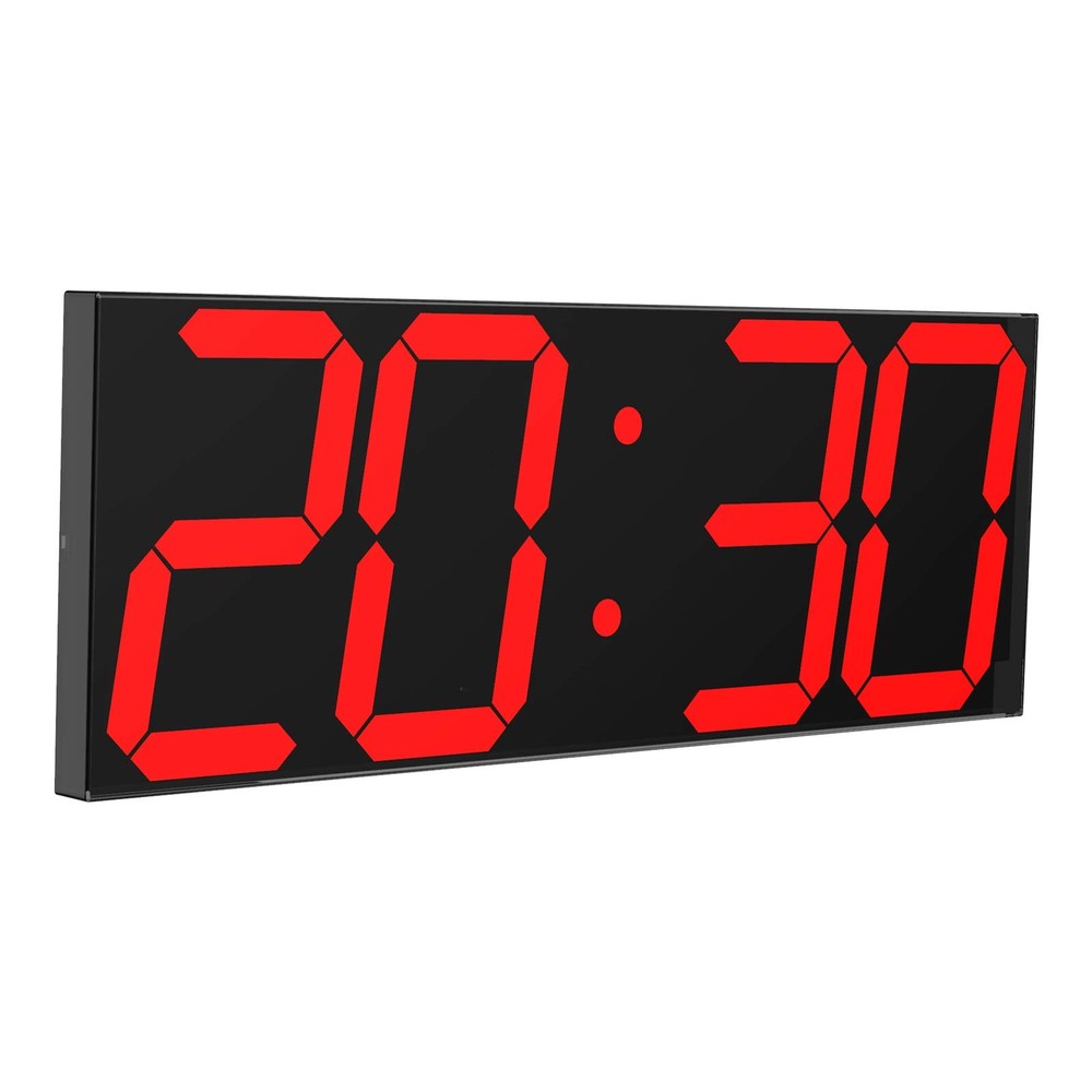 LED Large Digital Wall Clock, Oversize Wall Clock with 6â€ Numbers, Remote Con
