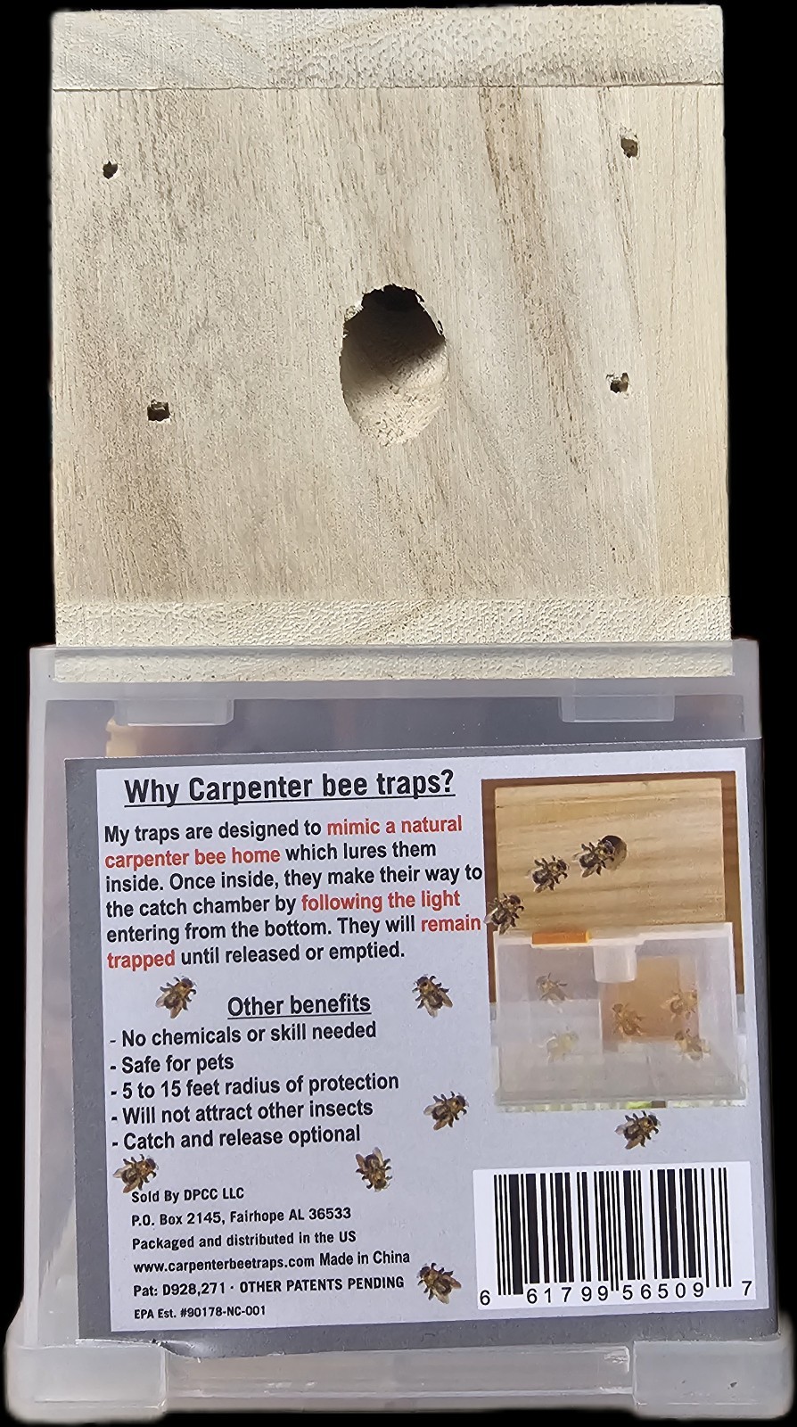 Bees 'N Things Outdoor Carpenter Bee Traps - Catch & Release -New gallery