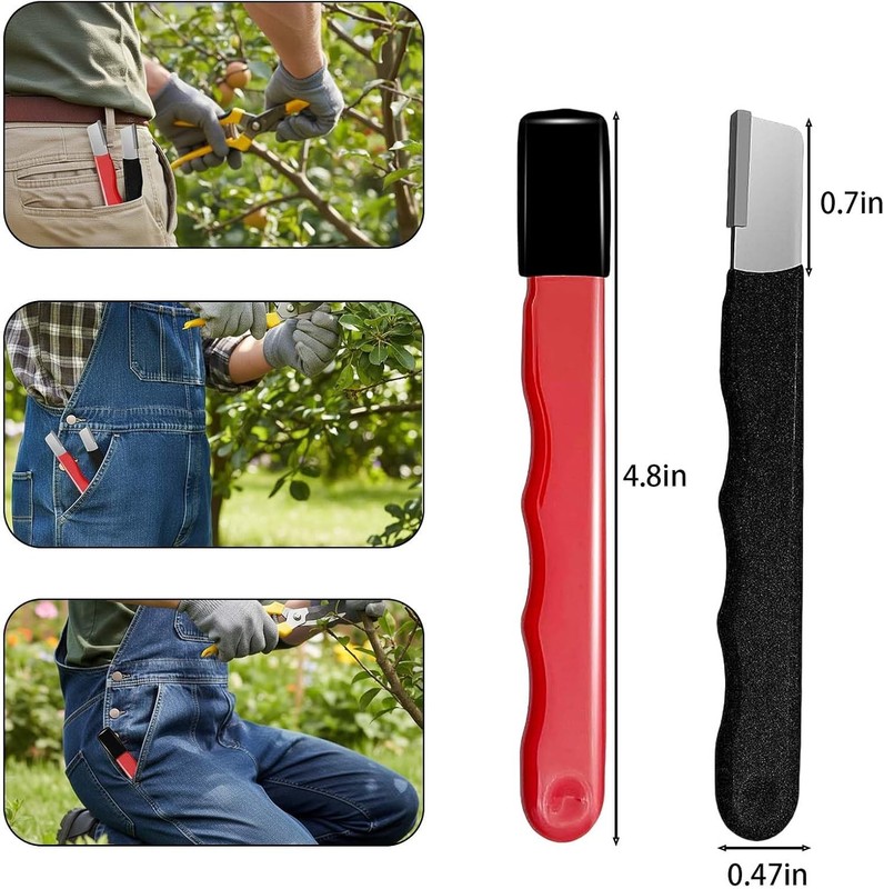 Black/red Garden Tool Sharpener QuickGardening Scissors Sharpener for Lawn Mower gallery