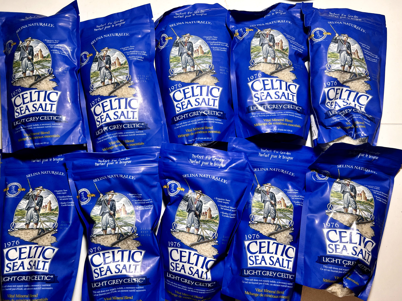 Selina Naturally Light Grey Celtic Sea Salt 1 Pound Resealable Bag 10 Bags gallery